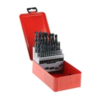 29PCS TWIST DRILL BIT SET FOR METAL, 1 16 MIN 1 2 MAX HSS