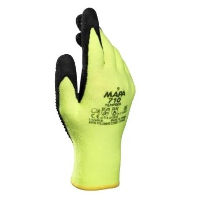 Mapa TempDex Yellow Nitrile Work Gloves, Size 9, Nitrile Foam Coating