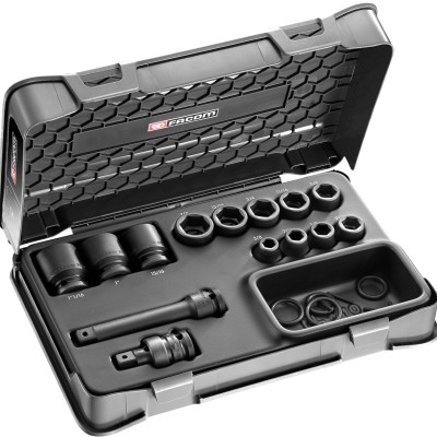 Facom Drive Impact set (3 8" - 1" , 1"1 16")