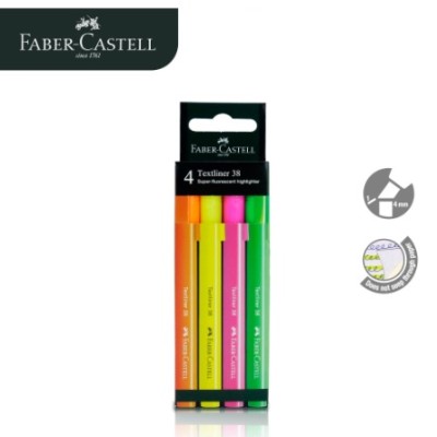 *Faber-Castell Highlighter Pen Textliner 38 Superflourescent Marking Textmarker