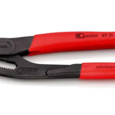 Knipex Cobra QuickSet Water Pump Pliers, 300 mm Overall, Angled, Straight Tip, 70mm Jaw 87 21 300