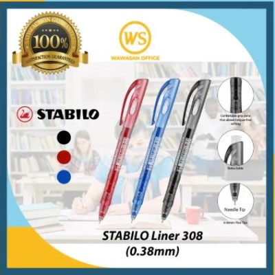 Stabilo Liner 308 Fine   Ballpoint Pen   Ball pen   Retractable Pen - 0.38mm