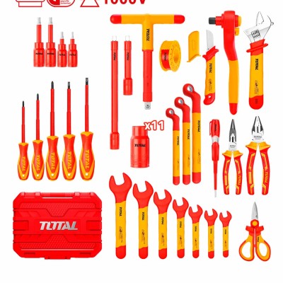 TOTAL 41 Pcs Insulated VDE Hand Tools Set - THKITH4101