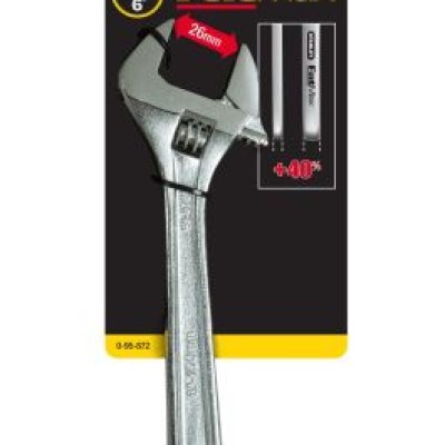 Stanley Adjustable Spanner, 196 mm Overall, 26mm Jaw Capacity, Comfortable Handle Handle