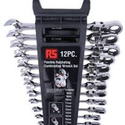 RS PRO 12-Piece Spanner Set, 8 To 19 mm, Chrome Vanadium Steel