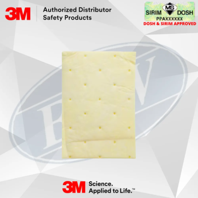 3M C-PD914DD Chemical Sorbent Pad 9.25" x 14.5" box  23.5 gal case 150 pads case