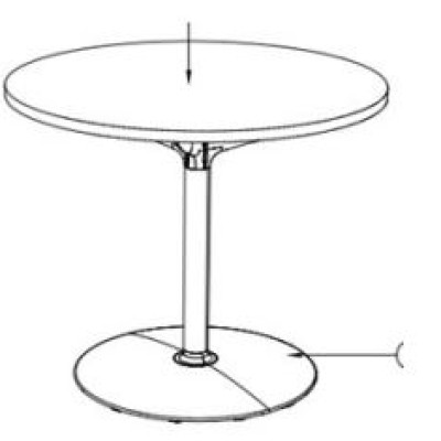 *Bristol Round Table 1000X25Mm Thk