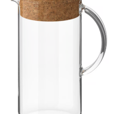 365+Jug with lid, clear glass cork, 1.5 l