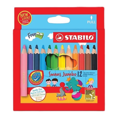 Stabilo Swans Jumbo 12 Short Colored Pencils colour pencil (1873J)