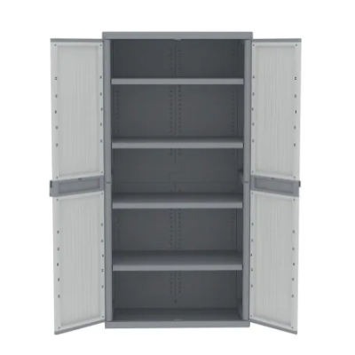 RS PRO 2 Door PP Floor Standing Storage Cabinet, 1800 x 897 x 537mm