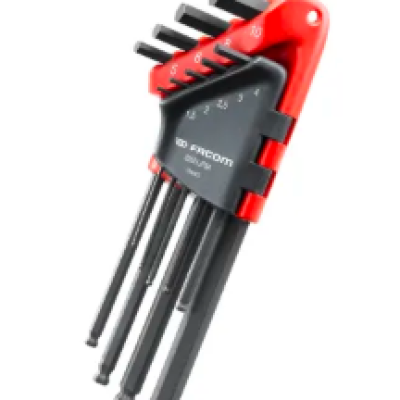 Facom 762-1534 9 piece L Shape Metric Hex Key Set, 1.5 - 2 - 2.5 - 3 - 4 - 5 - 6 - 8 - 10mm