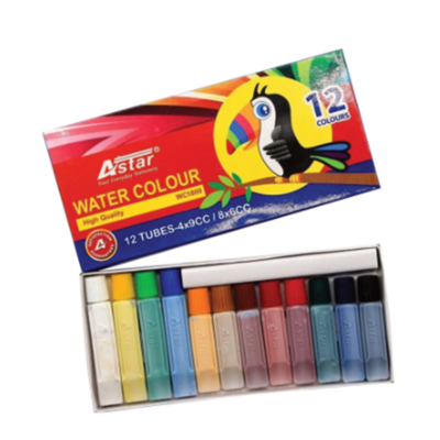 Astar Water Colour - 12 Colours 4x9cc 8x6cc (WC1800)