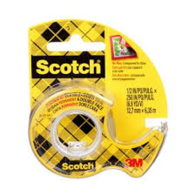 3M Scotch 136 Double Sided Tape With Plastic Dispenser