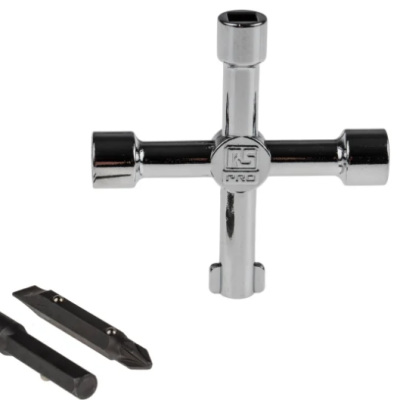 RS PRO Diecast Zinc 5-way Control Cabinet Key