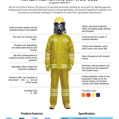 *SHERWOOD NOMEX FIRE FIGHTING SUIT (TOG-968) - XXL to 4XL