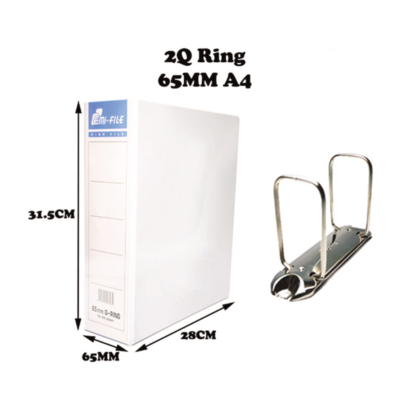 EMI File PVC White 2Q Ring 65mm