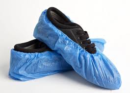 Disposable Plastic Shoe Cover (Blue) - 100 Pcs Per Pack