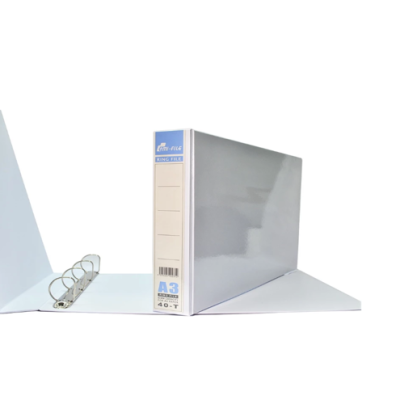 PVC White Ring File, A3, 40mm 4D