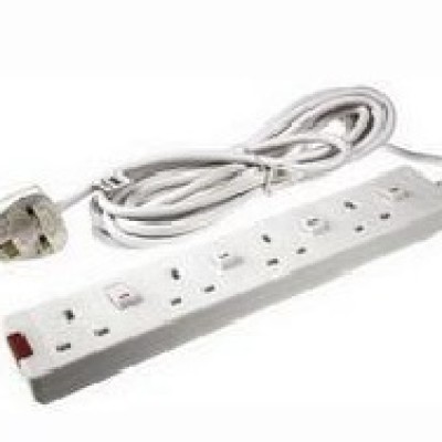 RS PRO 5m 4 Socket Type G - British Extension Lead