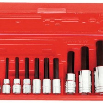 *PROTO 3 8" & 1 2" DRIVE 10 PIECE METRIC HEX BIT SET (J4900MA)