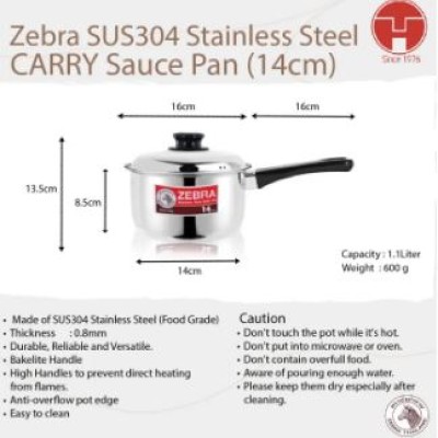 SOUP POT STAINLESS STEEL (2L X 14-16CM)