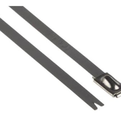 Cable Tie, Roller Ball, 201 mm x 4.6mm, Metallic 304 Stainless Steel