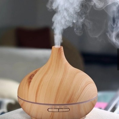 Ultrasonic Wooden Trophy Shape Aroma Diffuser Air Humidifier