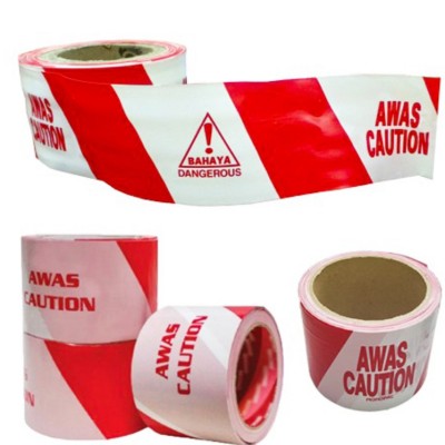 BARRICADE TAPE SAFY 3"WX70M(LG) RED & WHT (1 ROLL)