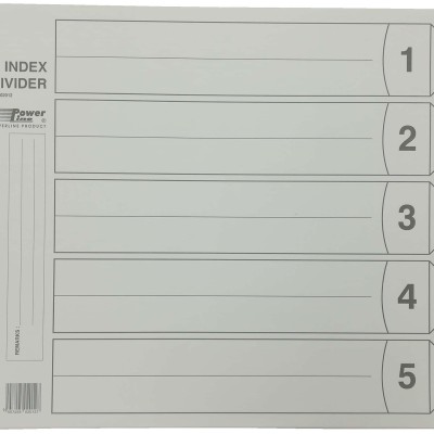 Colour Index Devider 5 Tabs A3