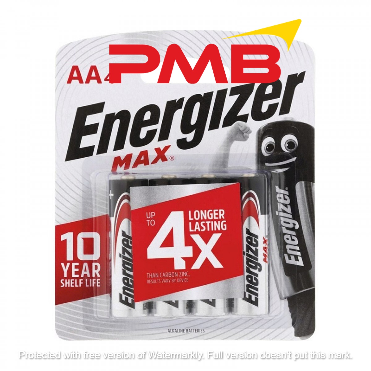 [PANTHER X] ENERGIZER BATTERY AA, 4PCS      /      PACK [MOQ 20PACK      /      (1BOX)]