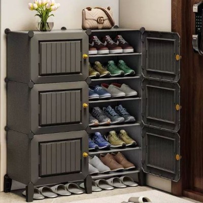Simple shoe cabinet 2023 new explosive home door indoor multi-layer balcony storage artifact Internet celebrity plastic shoe rack 100X32X84