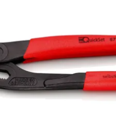 *Knipex Cobra QuickSet Water Pump Pliers, 300 mm Overall, Angled, Straight Tip, 70mm Jaw