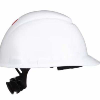 3M Brand - H-701SFR-UV White helmet with chinstrap