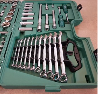 SATA 09014A: 122pc Mechanic Hand Tools Set, DR.1      /      4″ + 3      /      8″ + 1      /      2″ Socket Set (mm)