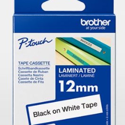 Brother TZe-231 Black on White 12mm Brother TZe-231 Black on White 12mm Laminated 8M