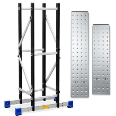 Work Platform Scaffolding Platform Work with Folding Step Ladder