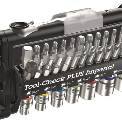 Wera Tool-Check PLUS Hexagon; Hex-Plus; Phillips; Pozidriv; Slotted Interchangeable Screwdriver Set, 39-Piece