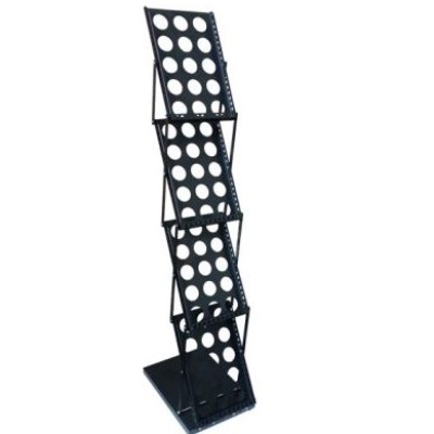 Foldable A4 Size Magazine Newspaper Leaflet Brochures Display Rack Floor Standing Display Stand