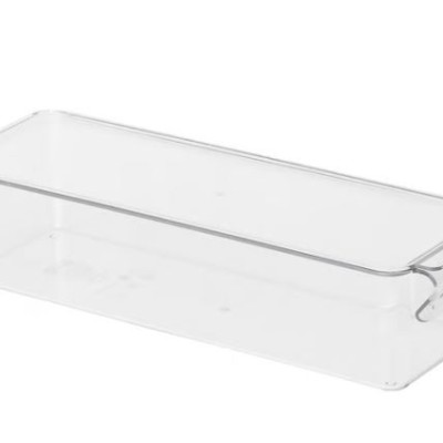 Storage box for fridge, transparent, 32x10x8 cm