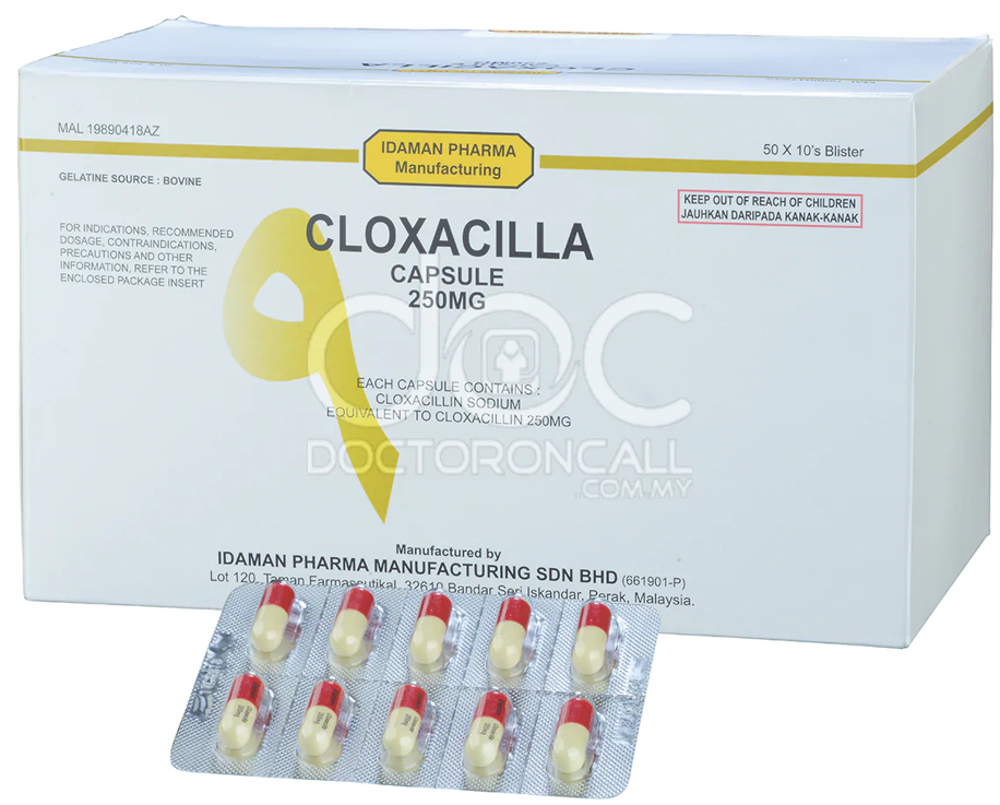 Pharmaniaga Cloxacillin 250mg (50x10’s Per Box)