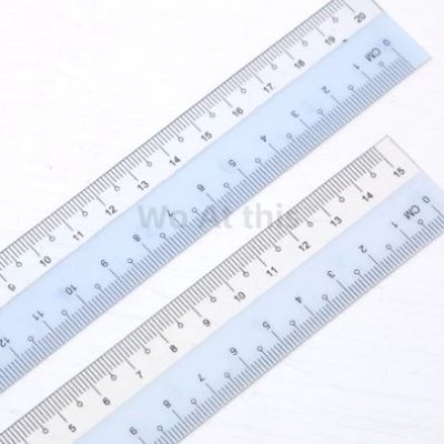 Flexible Straight Ruler Plastic Pembaris Lembut Student Stationery Alat Tulis Office 12inc
