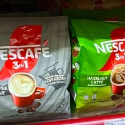 NESCAFE 3 in 1 MOCHA WHITE COFFEE LESS SUGAR HAZELNUT CARAMEL LATTE (25g x 15 sticks)