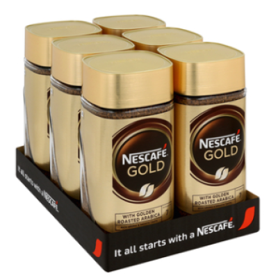 Nestle Nescafe Gold instant coffee 200 grams x 6 pack