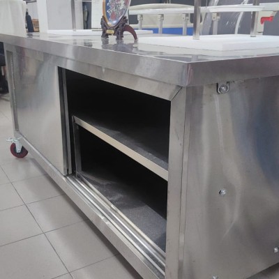 Stainless steel rack with keylock Size L1800 xD800 xH800mm