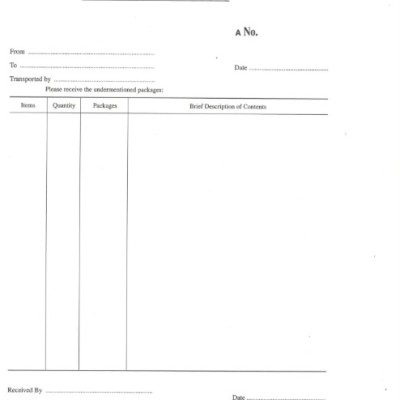 PRINTING OF CONSIGNMENT OF GOODS