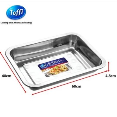 LARGE STAINLESS STEEL TRAY ( 600(L) X 400(D) X50(H) MM
