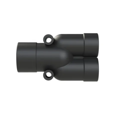 Y Piece, Conduit Fitting, 23mm Nominal Size, Polyamide 6, Black