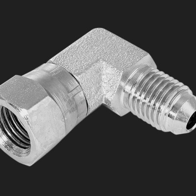 7 8 JIC 90 Degree Compact Elbow - Male x Swivel Female Adaptor