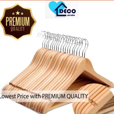 High Quality Wooden Hanger Clothes Hanger Wood Hanger Solid Hanger Penyangkut Baju Hanger Kayu (Thicker Version) 1 pcs