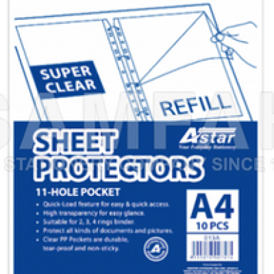 ASTAR 013A PROTECTOR REFILL POCKET 10'S